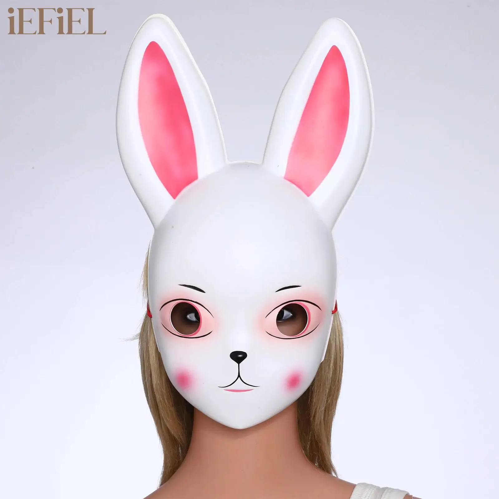 

Masquerade Mask for Women Men Rabbit Mask Magic Creative Paint Style Plastic Mask Halloween Party Cosplay Bunny Mask Accessories