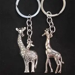 1 portachiavi giraffa, giraffa madre giraffa bambino, portachiavi animale carino, ciondolo zaino da donna uomo accessori fai da te