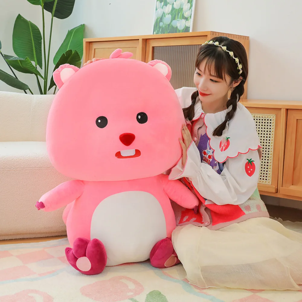 

New Beaver Doll Plush Toy Cute Cartoon Ruby Children's Birthday Doll Soft Pillow Girl Gift