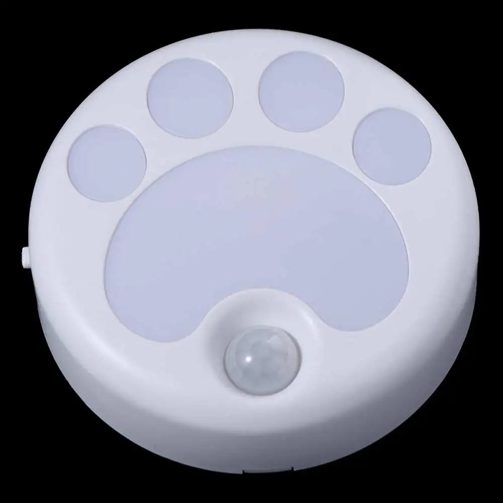 

With Motion Sensor Cat Paw Night Lamp Punch Free USB Rechargeable Wireless LED Light Intelligent Magnetic Attraction