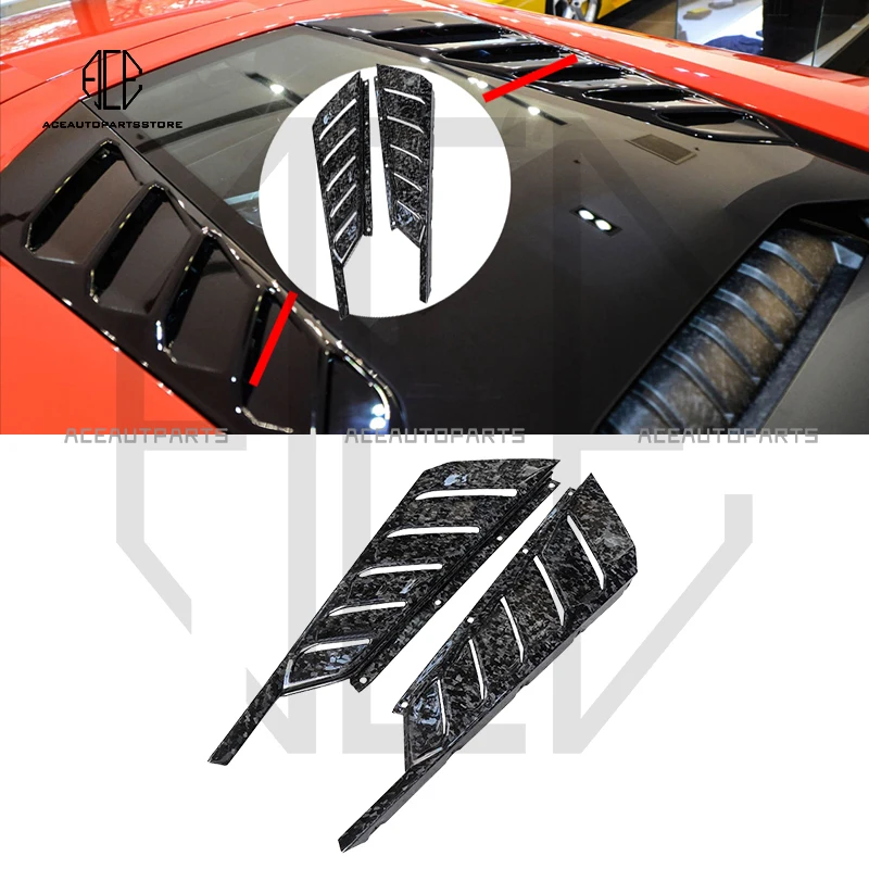 

OEM Style Dry Carbon Fiber Rear Bonnet Engine Cover Vents Louver Panels for Lamborghini Huracan LP580 LP610 EVO