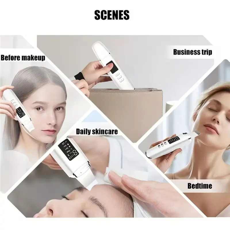 N98R 4-In-1 Electric Facial Cleansing Device Pore Cleaner Blackhead Removal& Essence Infusion Scraper Extraction