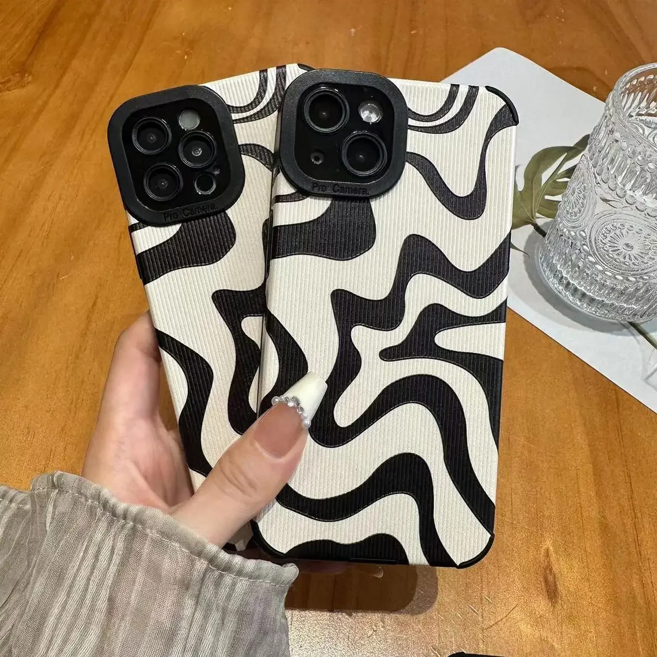 Capa de telefone à prova de choque Zebra, capa para iPhone 11, 12, 13, 14, 15, 16 Pro Max
