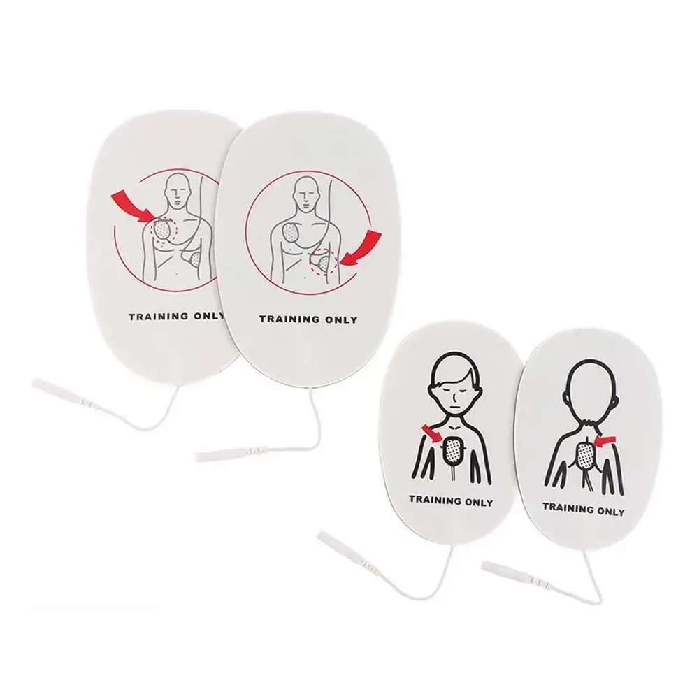 

1Pair AED Training Device Patches Defibrillation Electrode Conducting Patch For Adults Kids AED Training Pads For First Aid