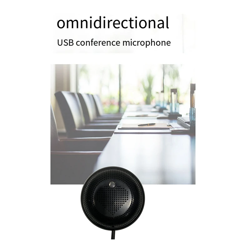 Conference USB Microphone, USB Computer Micro-Type Condenser Microphone,Omnidirectional Mic For Laptop PC Easy To Use