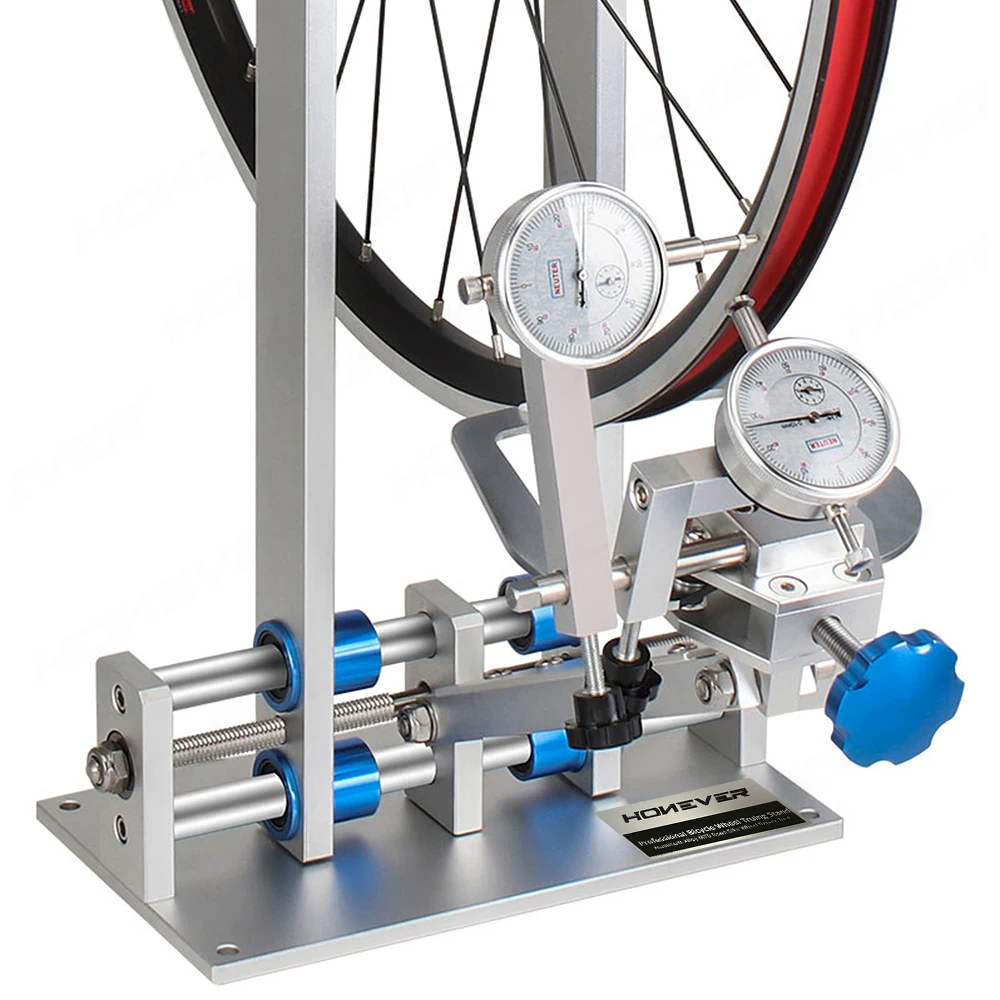 Professional Bicycle Wheel Truing Stand with Dial Indicator Gauge Aluminum Alloy MTB Road Bike Wheel Repair Tool