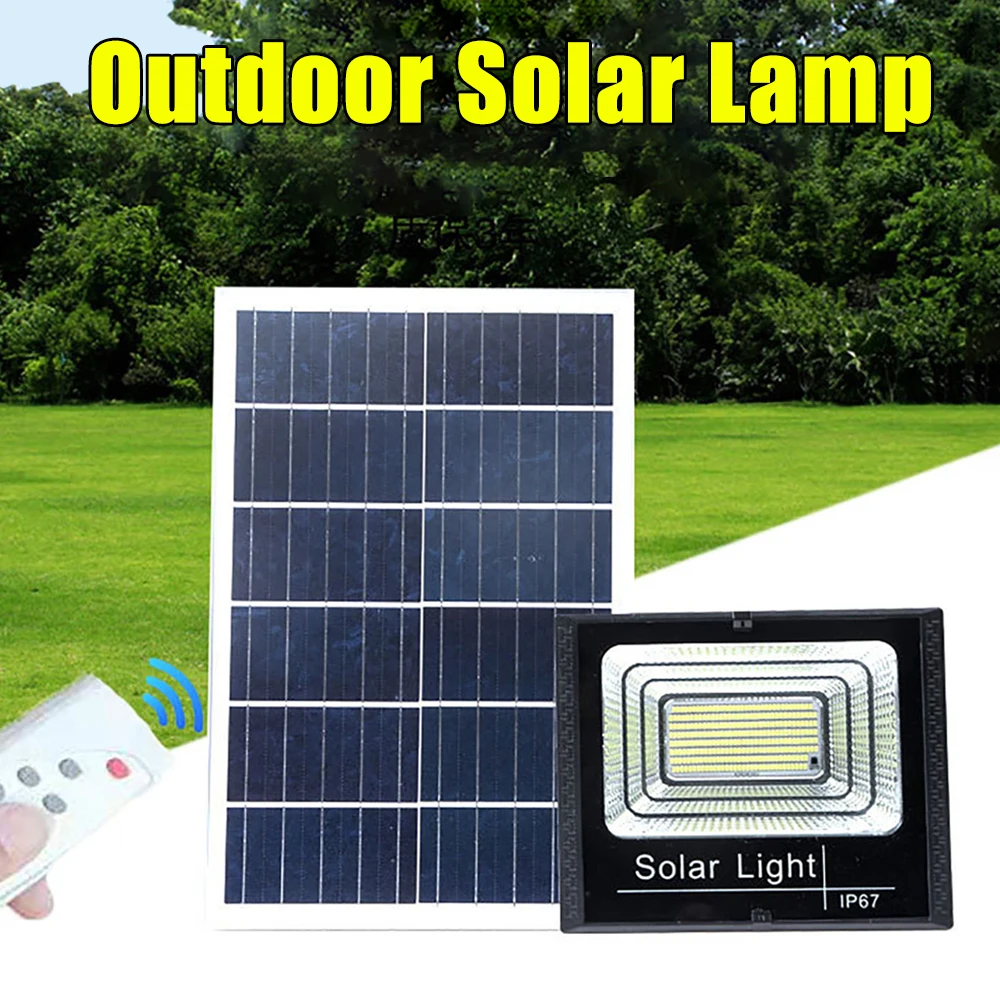 

40/373LEDs Solar Lamp Outdoor Waterproof Intelligent Light Control Remote Control Adjust Brightness Spotlight Wall Flood Lamp