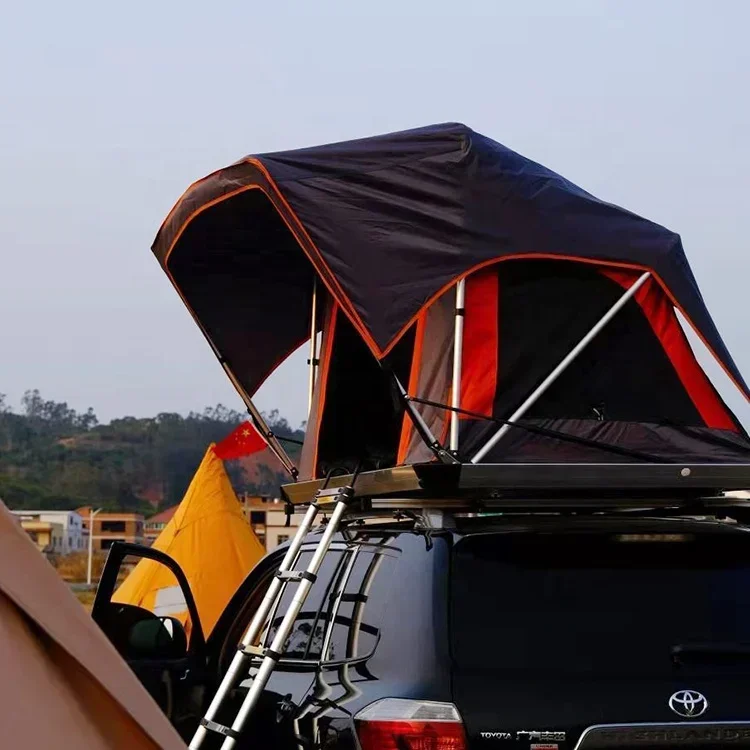 300D Oxford car roof top Waterproof Travelling Outdoor Retractable Camping suv car roof top tent with awning