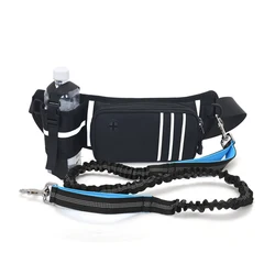 Marsupio da passeggio impermeabile 1PC marsupio con guinzaglio per cani a mani libere cintura elastica per lo sport in esecuzione Jogging