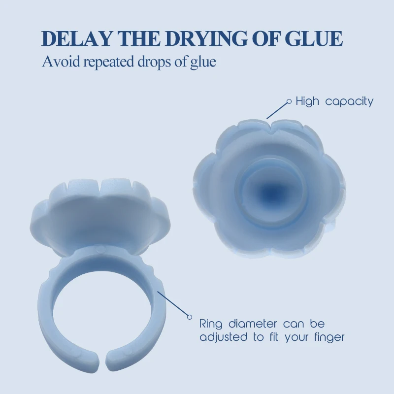 SAKURAHANA Forma di fiore Estensione ciglia Colla Tazza Nail Art Tattoo Pigmento Titolare Contenitore Innesto Ciglia Strumenti per il trucco