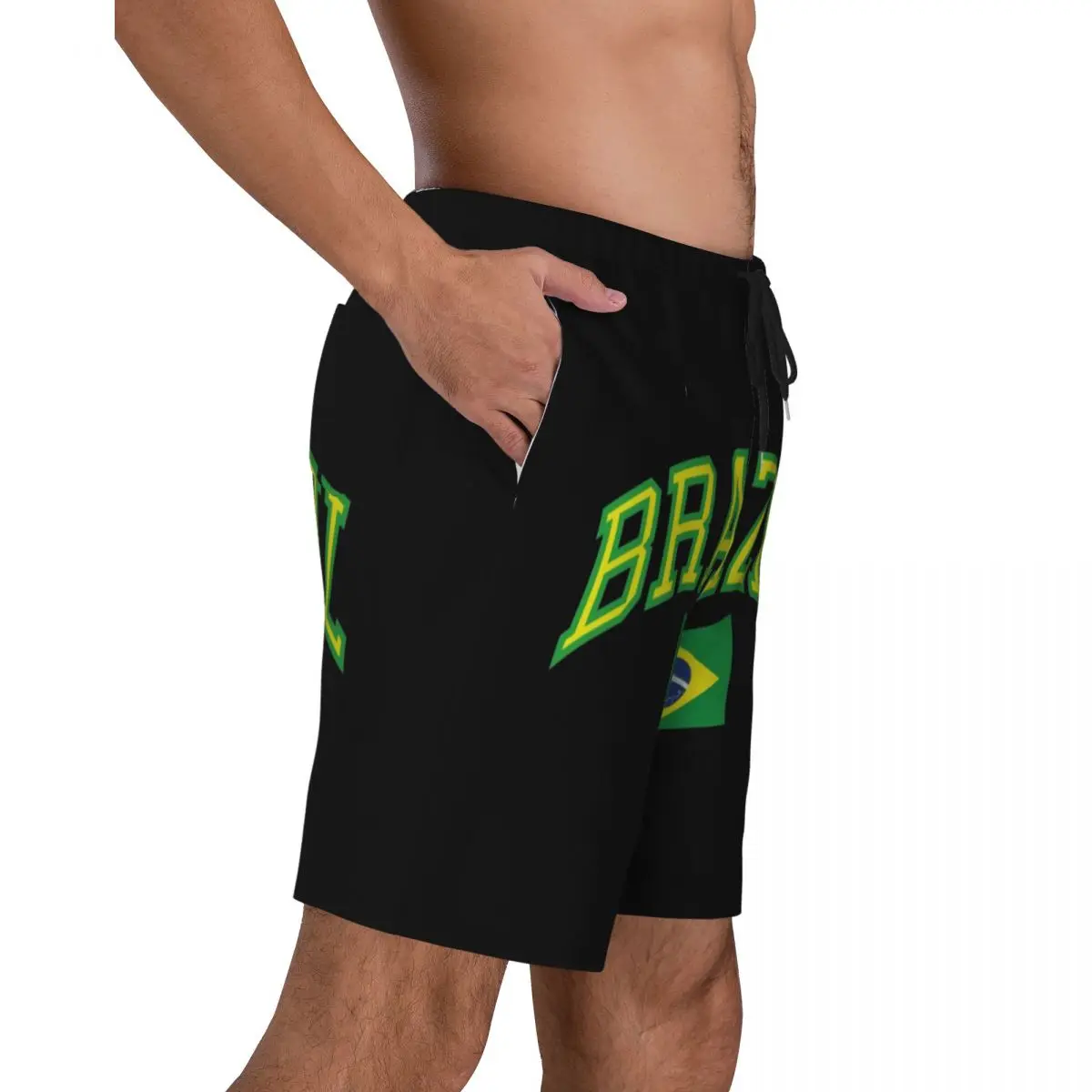 Brazil Flag Boardshorts Men Quick Dry Board Shorts Brazilian Swim Trunks Custom Printed Swimwear Suits