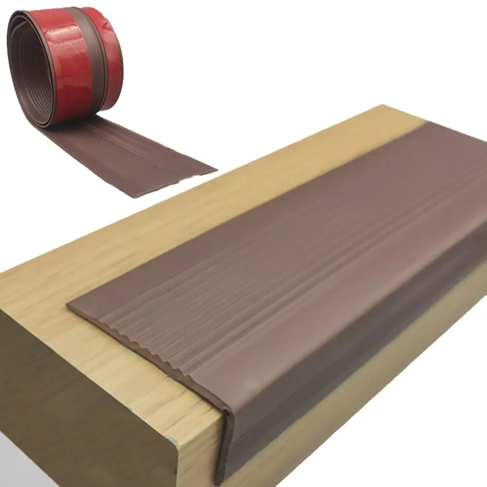 Tira Antideslizante de Seguridad para Escaleras de 100 cm, Autoadhesiva, Borde de Escalera Flexible de PVC, Peldaños Antideslizantes