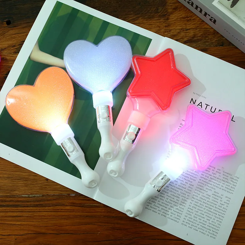 1-10pcs Kpop Lightstick Birthday Stick Concert Pentagram Glow Stick Handheld Flashing Rod Idol Support Rods