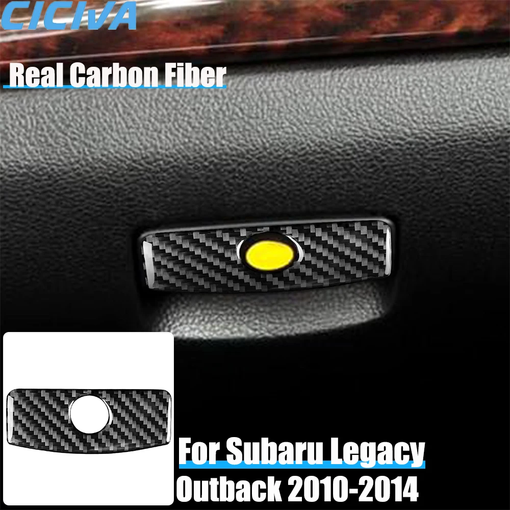 

Real Carbon Fiber Car Accessories Glove Storage Handle Cover Soft Sticker For Subaru Legacy/Outback 2010 2011 2012 2013 2014
