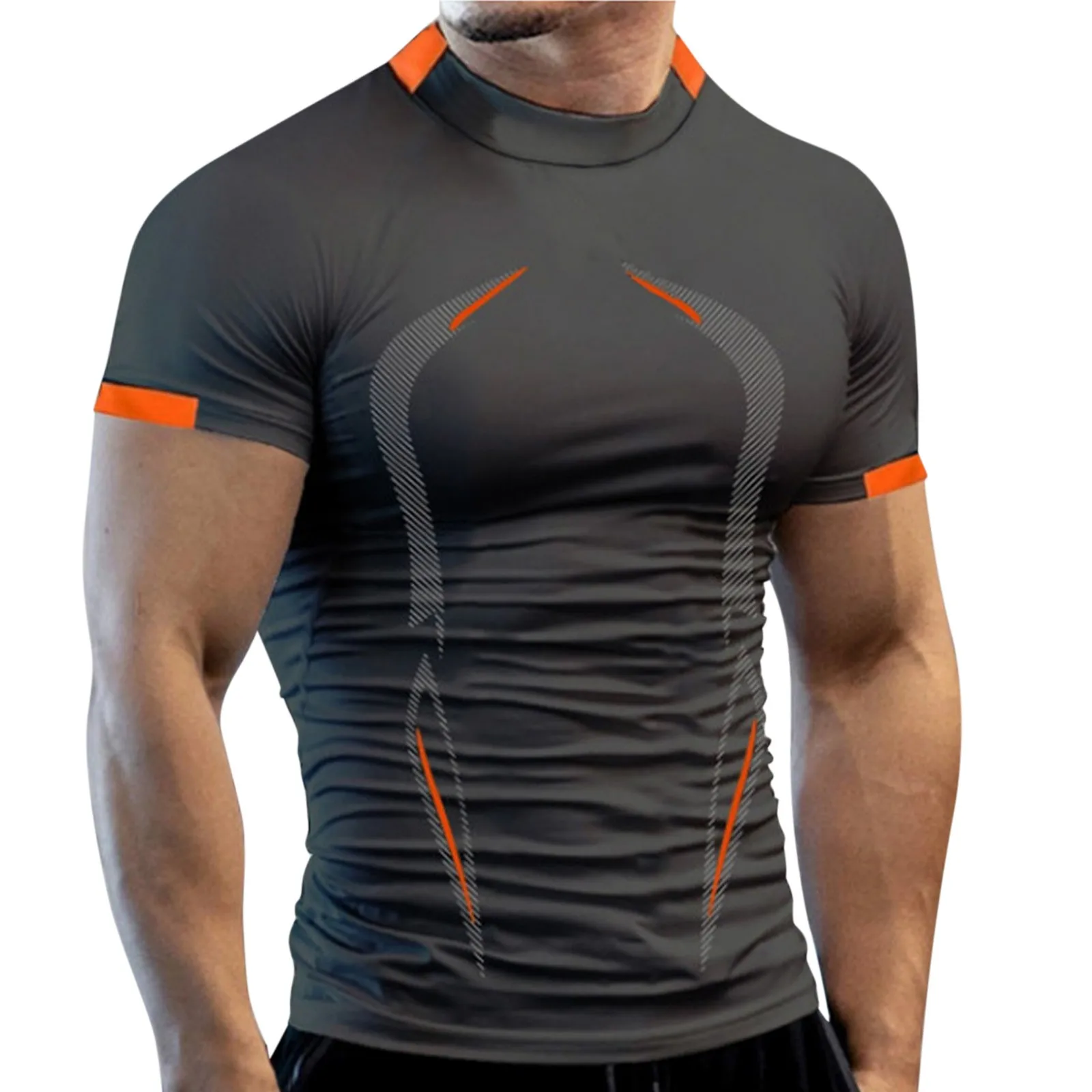 Summer Gym Sport T Shirt Men Quick Drying Running Shirt Men Workout Training Tees Fitness Tops Jogger T-shirt