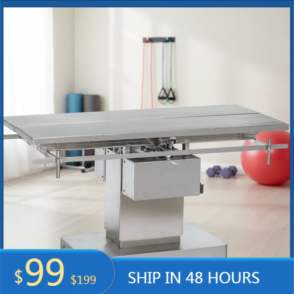MT MEDICAL Electric Folding Stainless Steel Veterinary Surgery Dissection Table Pet Dog Exam Table For Animal Hospital Clinic