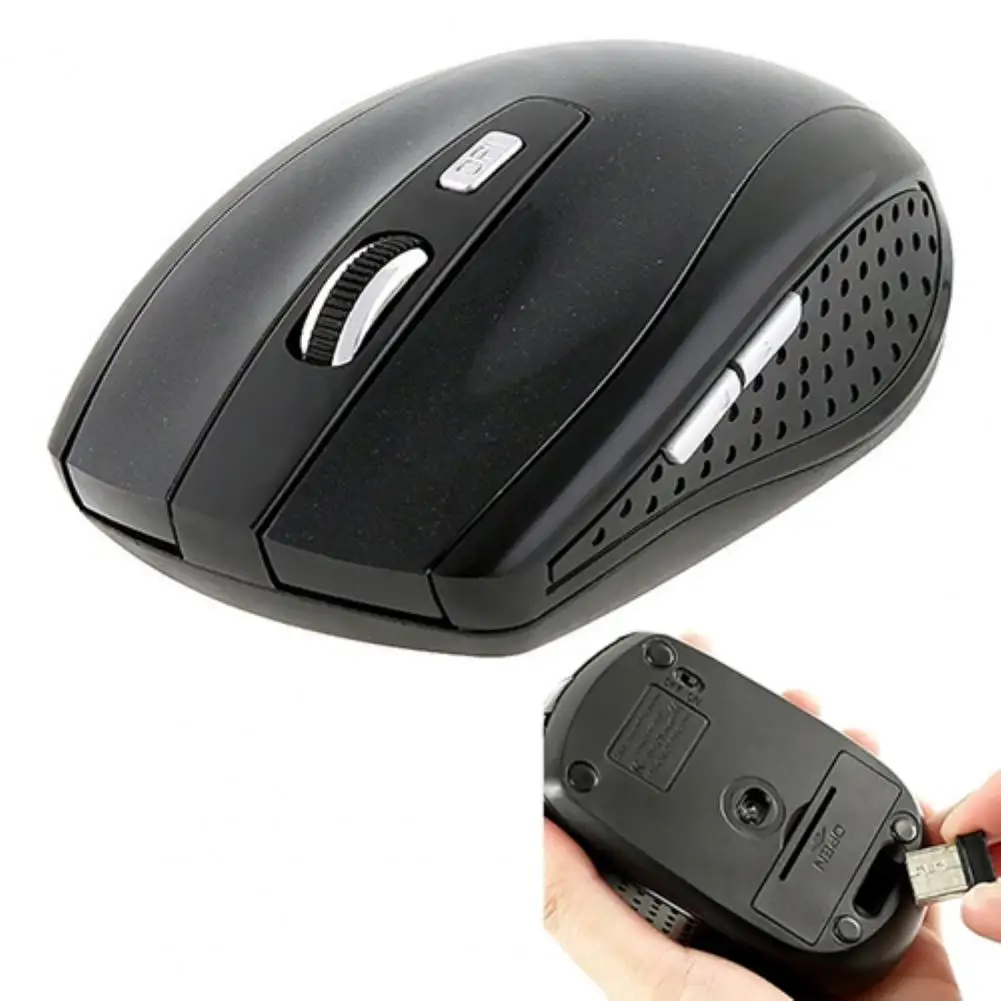 1200DPI 2.4GHz Mouse Mute Portable USB 2.0 Receiver Mini Wireless Optical Mouse for Laptop PC Computer