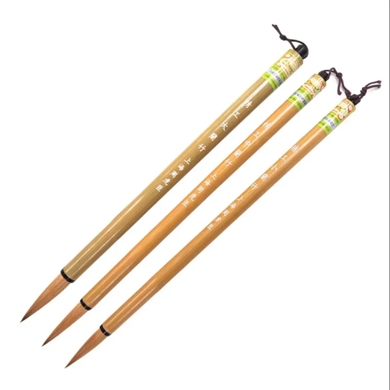 3Pcs Weasel Hairs Chinese Calligraphy Brushes Pen Artist Painting Writing Drawing Brush Student School Stationery Craft Supply