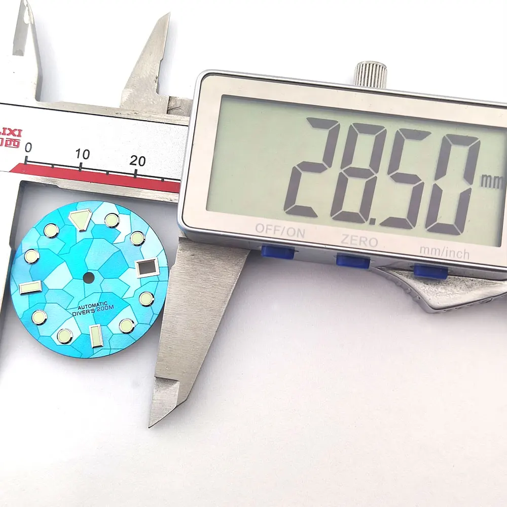 28.5mm watch dial NH35 dial Pearl Oyster dial C3 green lumens suitable for NH35 movement watch high-quality accessories