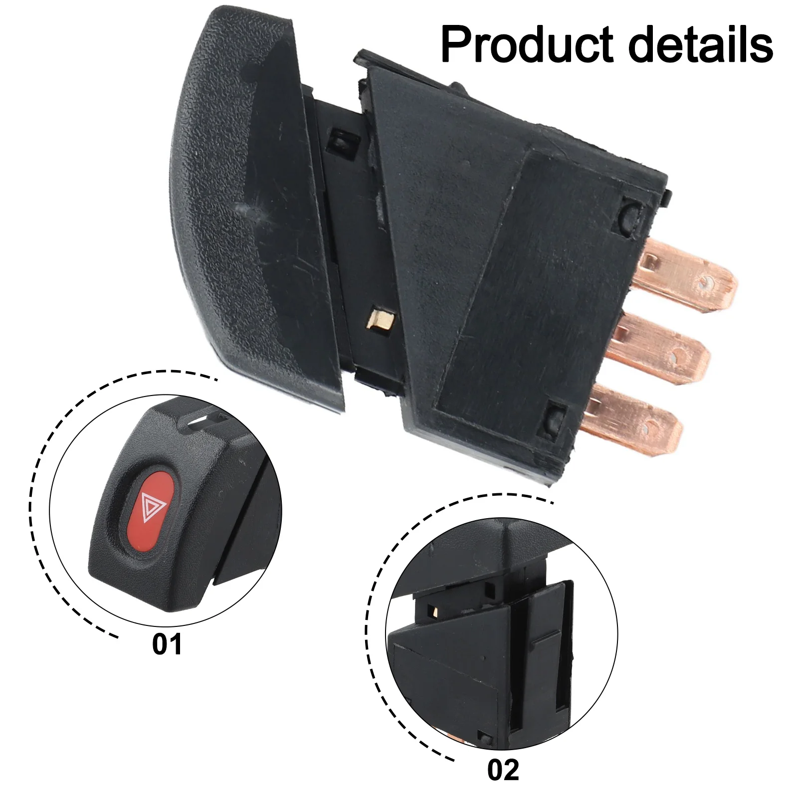 6240140 Para Opel Corsa 1993-2002 - Botón de Advertencia, Interruptor de Luces Intermitentes, Botón de Interruptor de Luz, Accesorios Automotrices