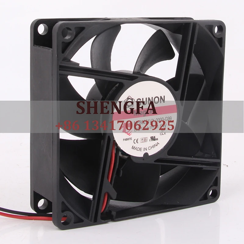 

SUNON Case Fan Dual Ball Bearing ME80251VX-0000-G99 80*80*25mm 12V 1.9W 8025 3-Wire Cooling Fan