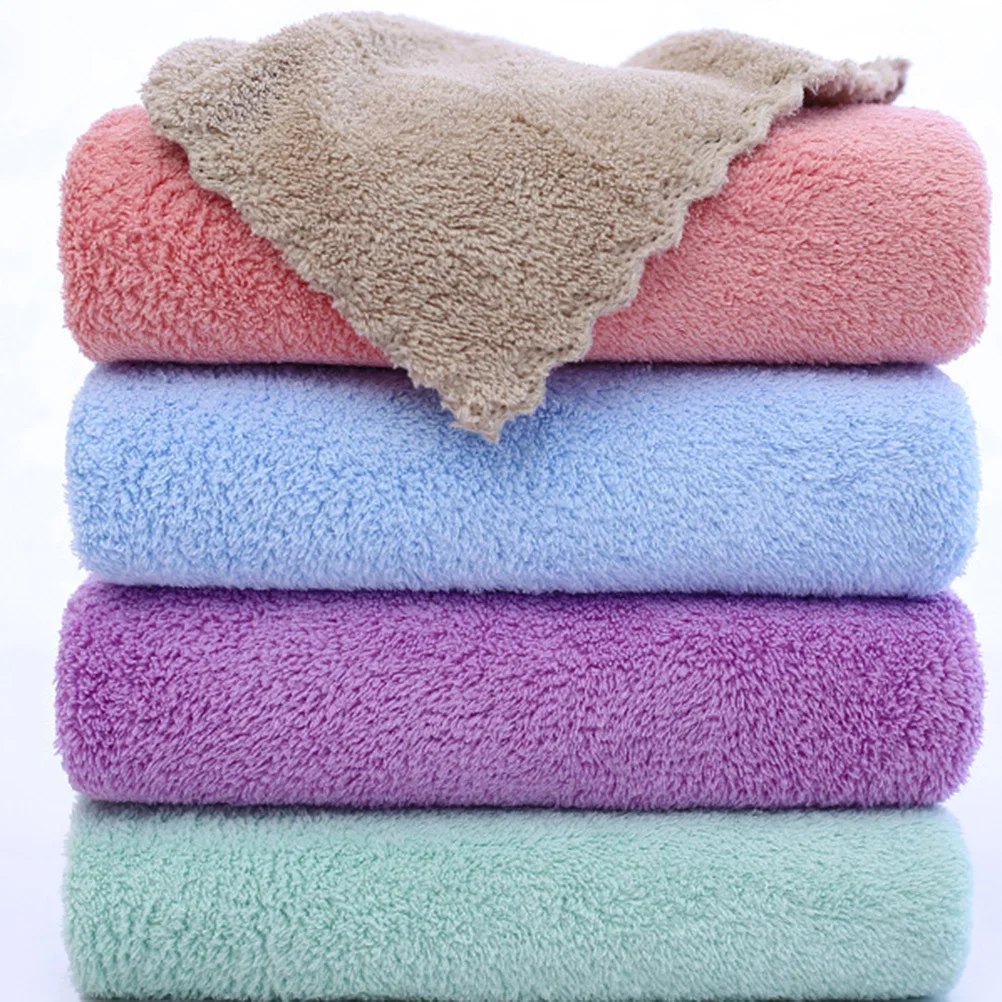 5 Stück Mikrofaser-Gesichtswaschhandtuch, Make-up-Entferner-Tuch, langlebig, saugfähig, rosa, für Zuhause, Reisen, Gesichtshandtuch, Waschlappen