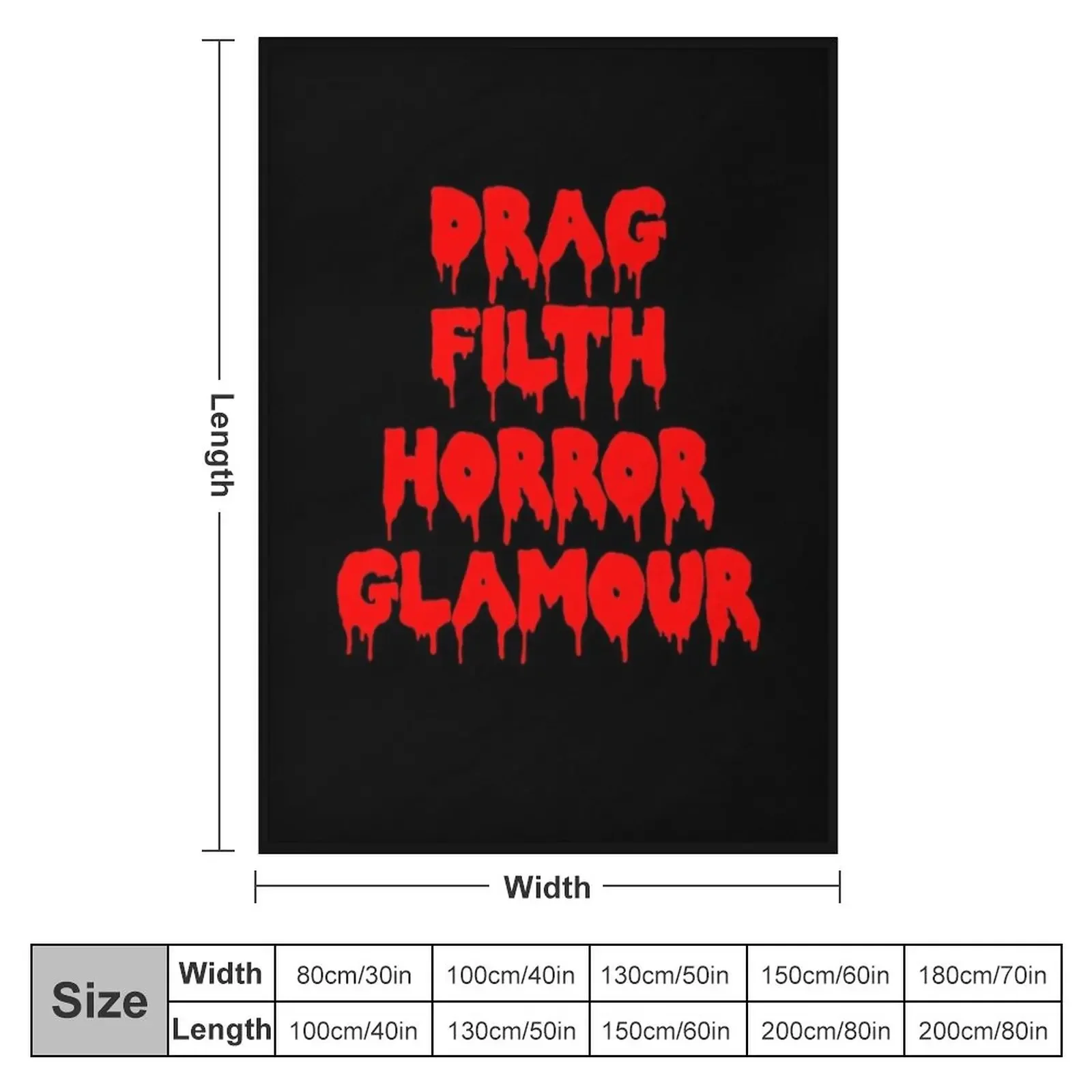 Drag Filth Horror Glamour Throw Blanket Summer blankets ands Blankets