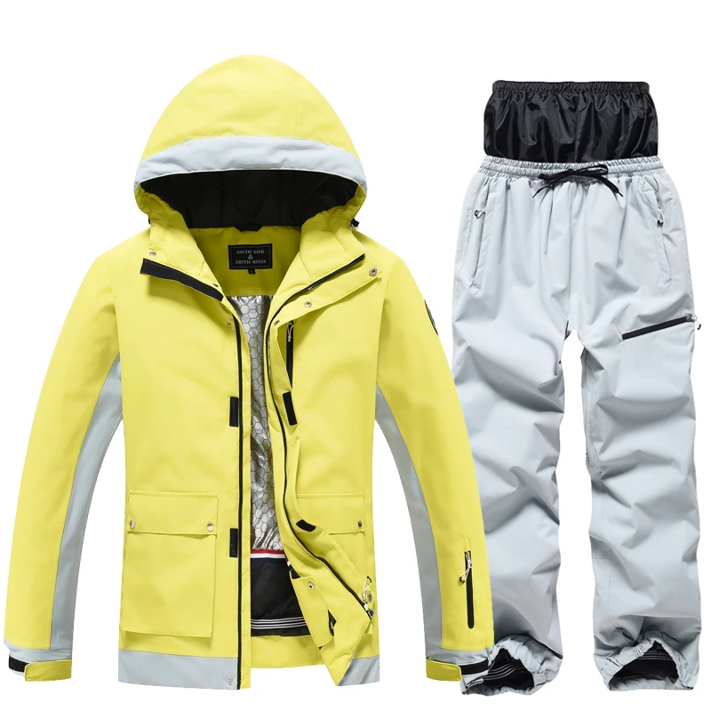 Men's and Women's Snow Suit Wear, Waterproof Winter Clothes, Skiing and Snowboarding Overalls, Ice Ski Sets Jacket and Pant