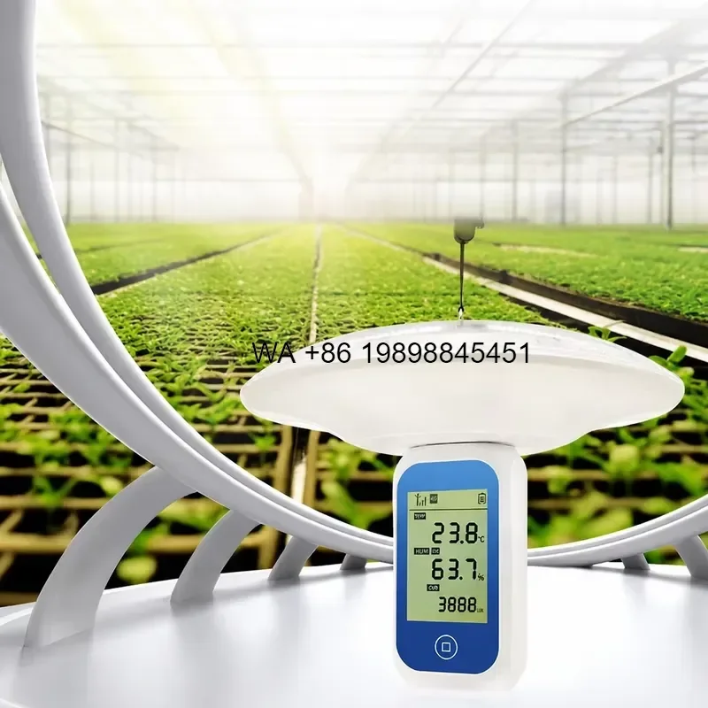 Wmwmnu Greenhouse Environment Agri Weather Station AE7700 Multi Sensor Temp Light CO2 AC Solar Powered RS485