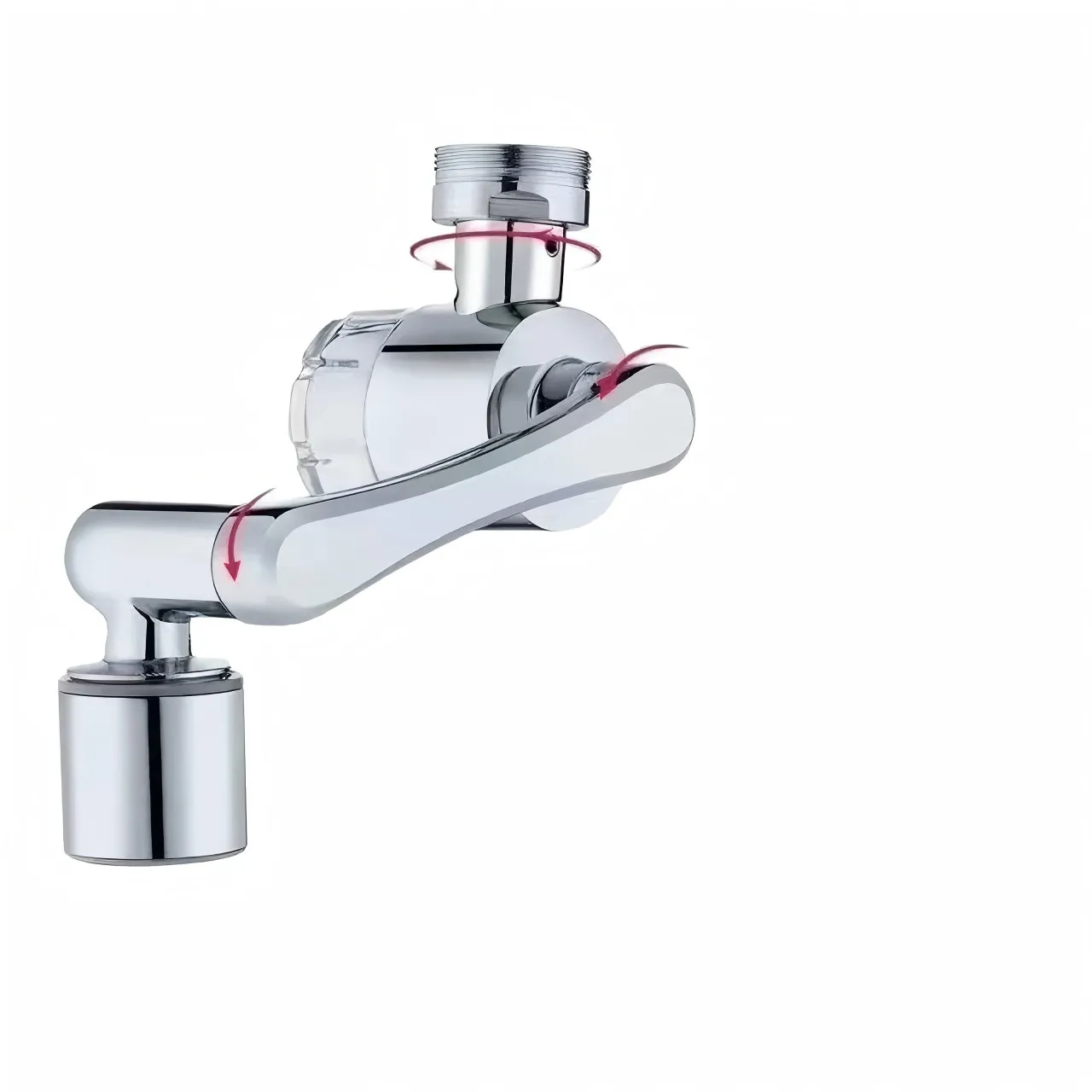 

Filter mechanical arm faucet universal extender bubbler 1080-degree lifting splash-proof washing rotation