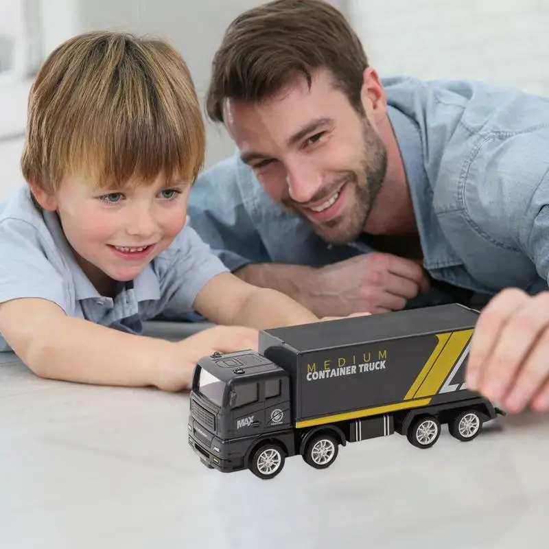 Pull Back Truck Techniek Voertuig Simulatie Trailer Educatief Fijne Motoriek Spel Unieke Speelgoedvoertuig Feestdecoraties