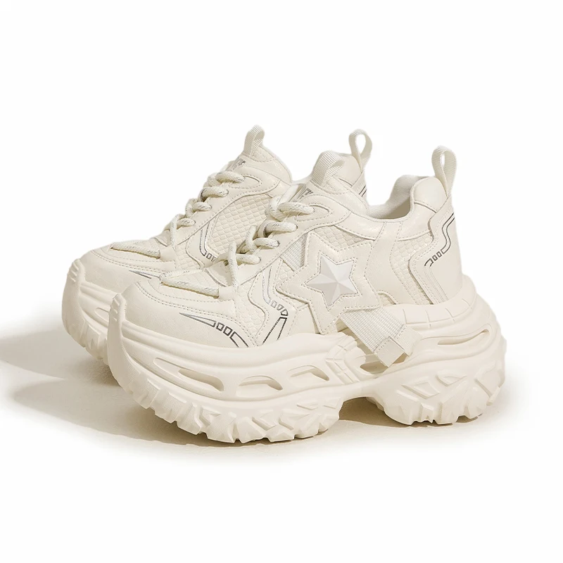 

Необходимо на осень и зиму! Женские туфли для папы на толстой подошве 2025, туфли на платформе, увеличивающие рост, эксклюзивно для миниатюрных индивидуальных людей, модные универсальные повседневные кроссовки