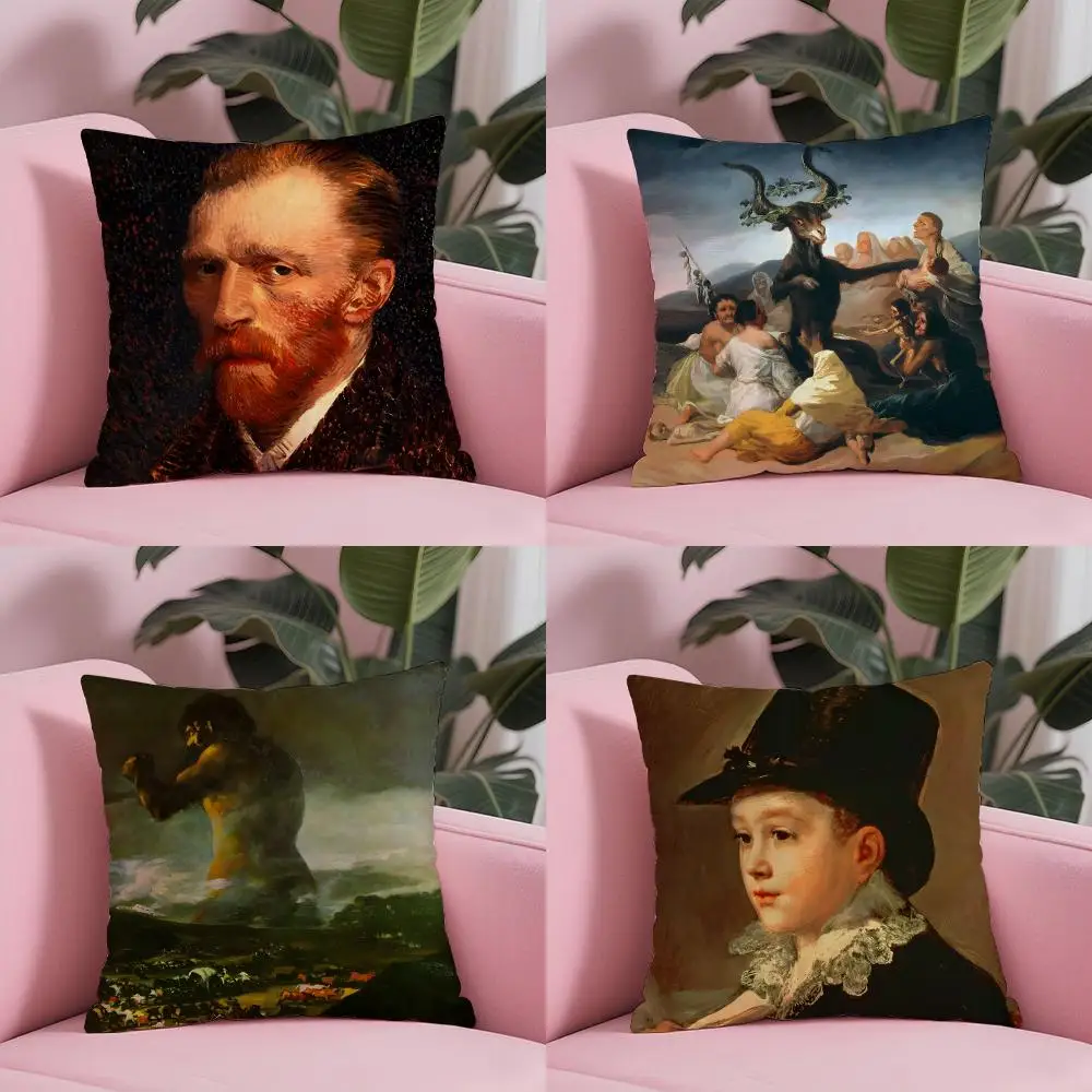 F-francisco Goya Art Cushion Cover Sofa Cushion Cover Personalized Gift Living Room Home Decor Pillow