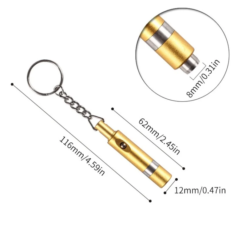 2026 New Cigar Punch Puncher Opener Drill Round Cutter Blade with Keychain Cigar Draw Hole Cutter Cigar Cutter Knife Scissors