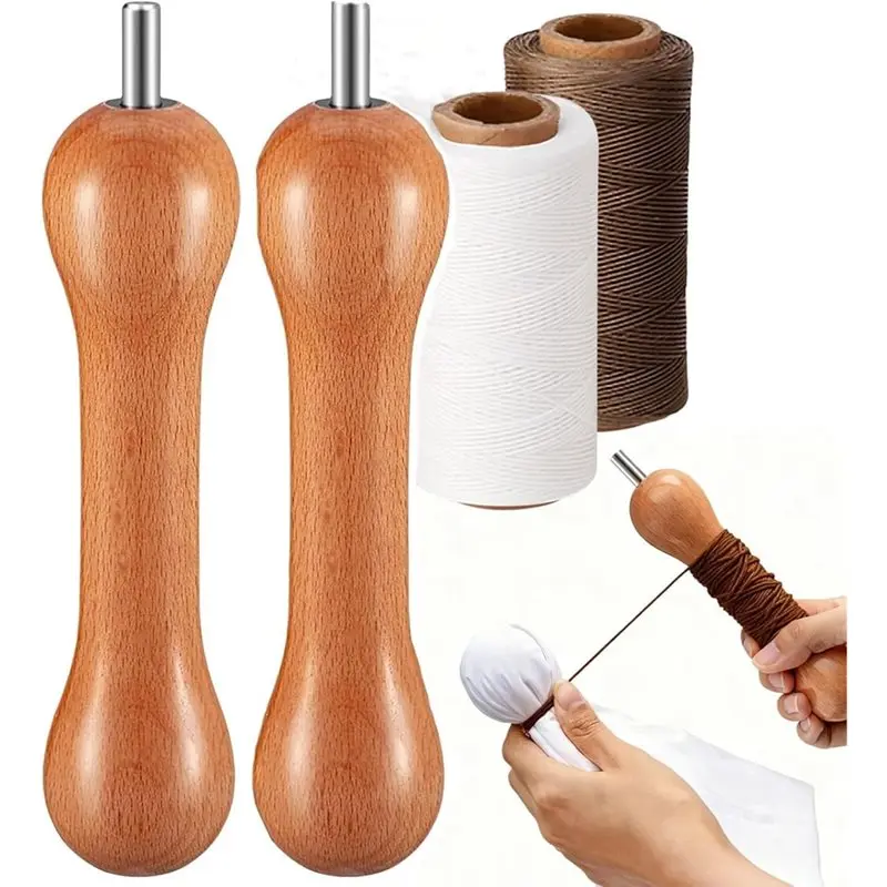 

Premium-Winding Device For Tie Dye Wood Tool, Sinew Puller With Winding Function From Natural Wood For DIY Projects