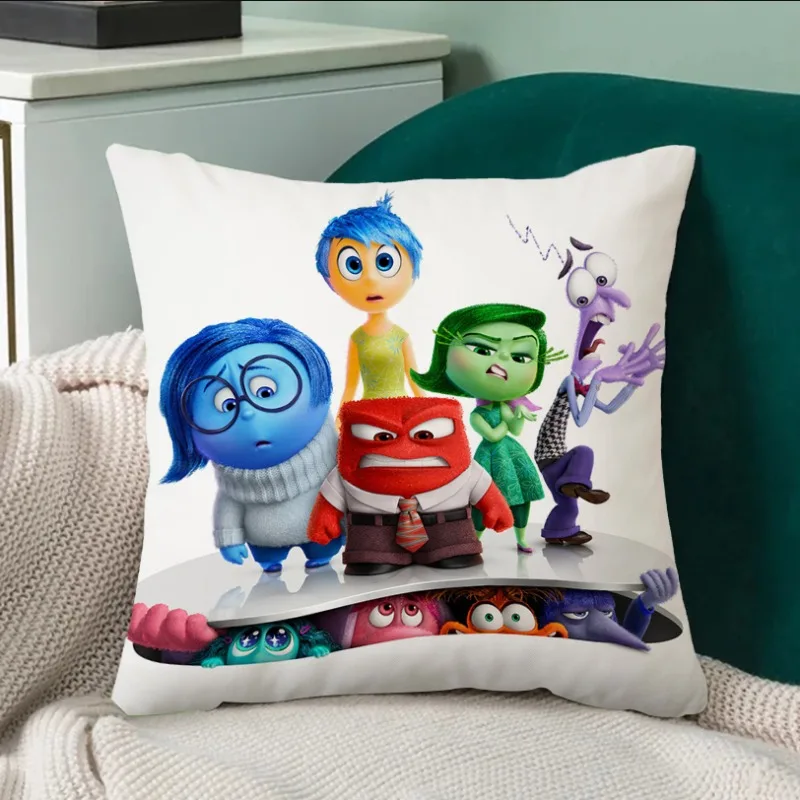 Disney Inside Out 2 Graphics Printed Pillow Case Anime Cute Cushion Cover Cartoon Creative Pillowcase Fashion Pillowslip 45x45cm