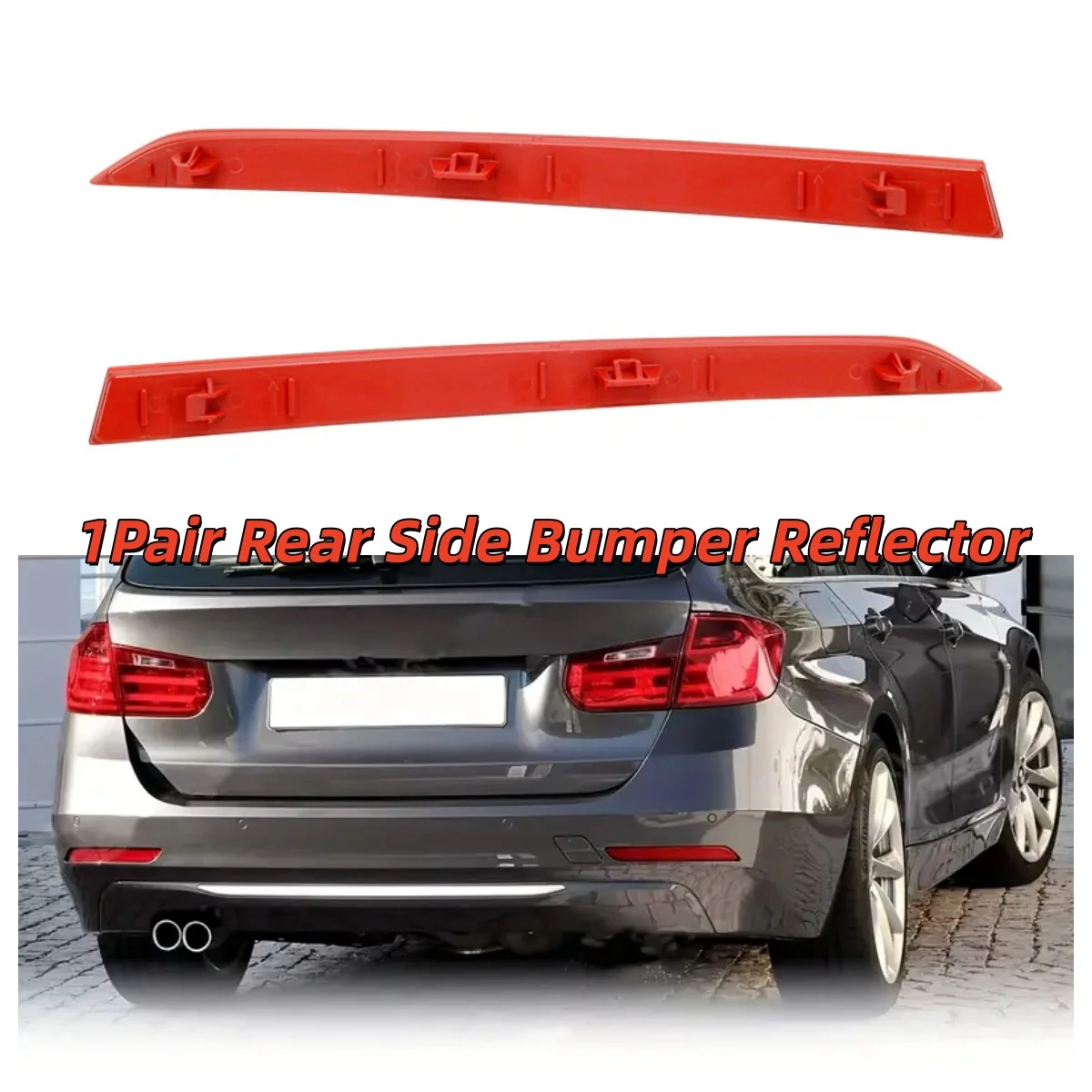 

2Pcs For BMW 3-Ser F30 F31 M Sport 328i Rear Bumper Marker Reflector Left Right Car Exterior Accessories 63147847166 63147847165