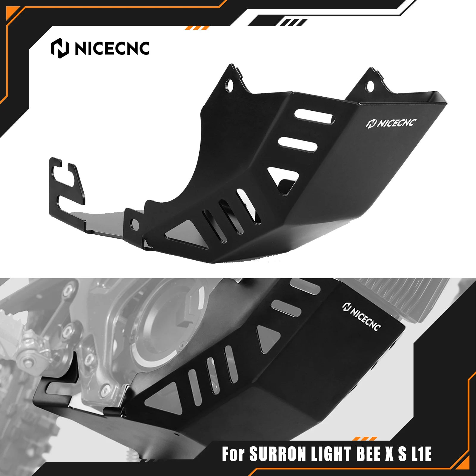 

NICECNC For Surron Light Bee X S L1E For Segway X160 X260 Engine Bottom Chassis Guard Skid Plate Cover Guard Electric Dirt Bike