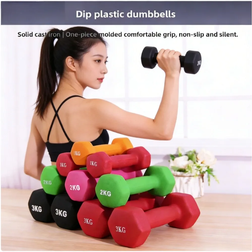 Massive Gusseisen-Hex-Hanteln für Heimfitness, mattiert, rutschfester Griff, Yoga-Training, Hanteln für Männer und Frauen