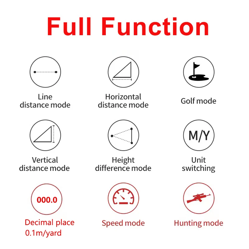 ARTBULL Laser Hunting Rangefinder 1000M Telescope Laser Distance meter speed Golf Rangefinder with Flag-Lock Slope Adjusted