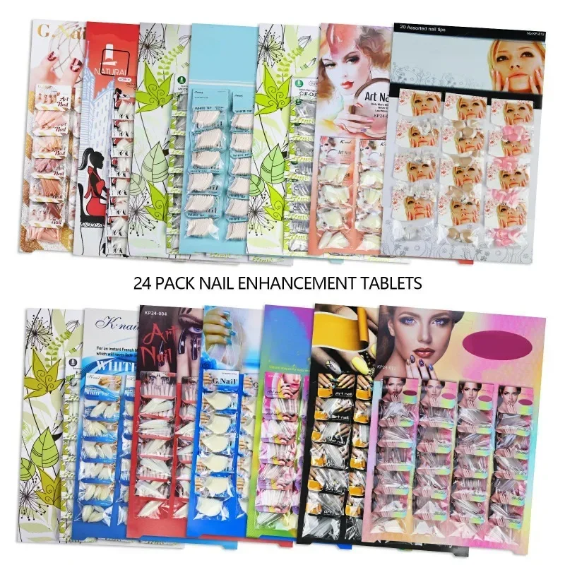 Wholesale of New Nail Enhancement Products Directly Supplied By Manufacturers in Solid Color, 24 Packaging, Card Mounted Nail Pa