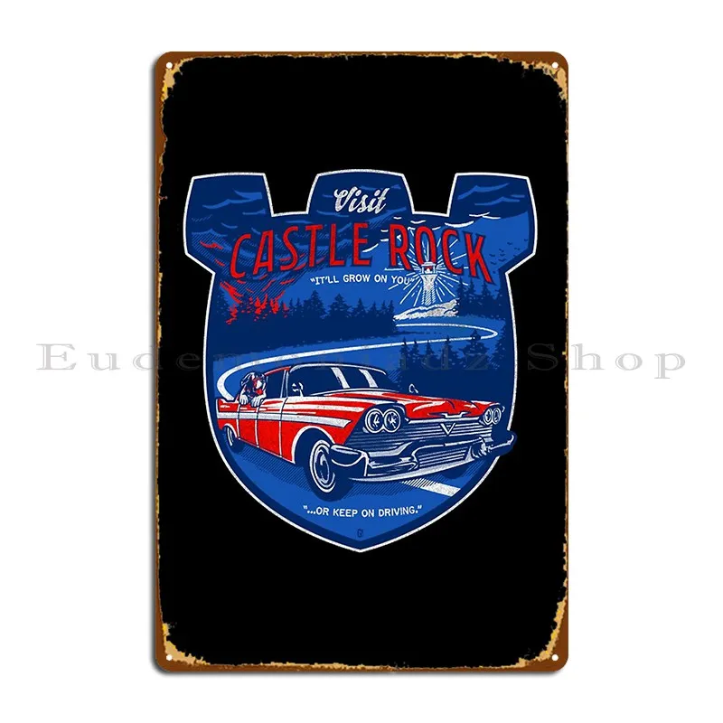 Stephen King Visit Castle Rock Metal Sign Personalized Garage Mural Living Room Classic Tin Sign Poster