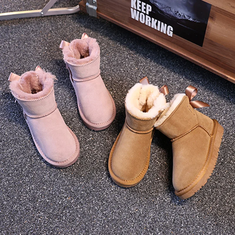 

Winter Child Boot2025 New Style Simple Child Flat Bottom Warm Shoe Casual Anti Slip Girl Boot Girl Fashion Boot Child Short Boot
