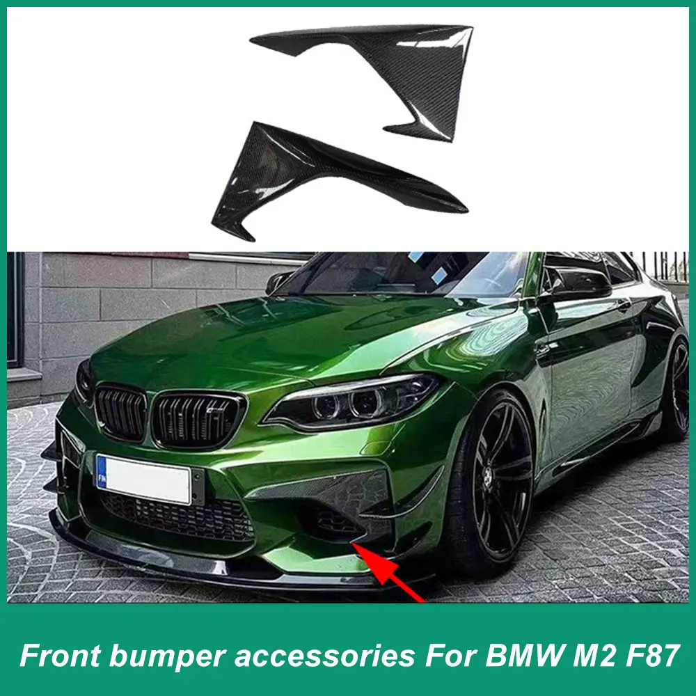 

For BMW M2 F87 M2 2016-2018 Front Bumper Fog Iight Decorative Cover Intake Upper lip Spoiler Ventilation Duct Splitter Frame FEP