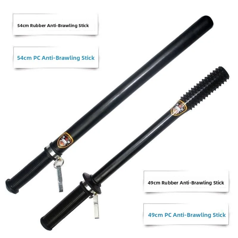 Security Equipment Steel Rod  Self-Defense Rubber Rod Rubber Roll Patrol Security Guard Protection Survival Tool - view 4