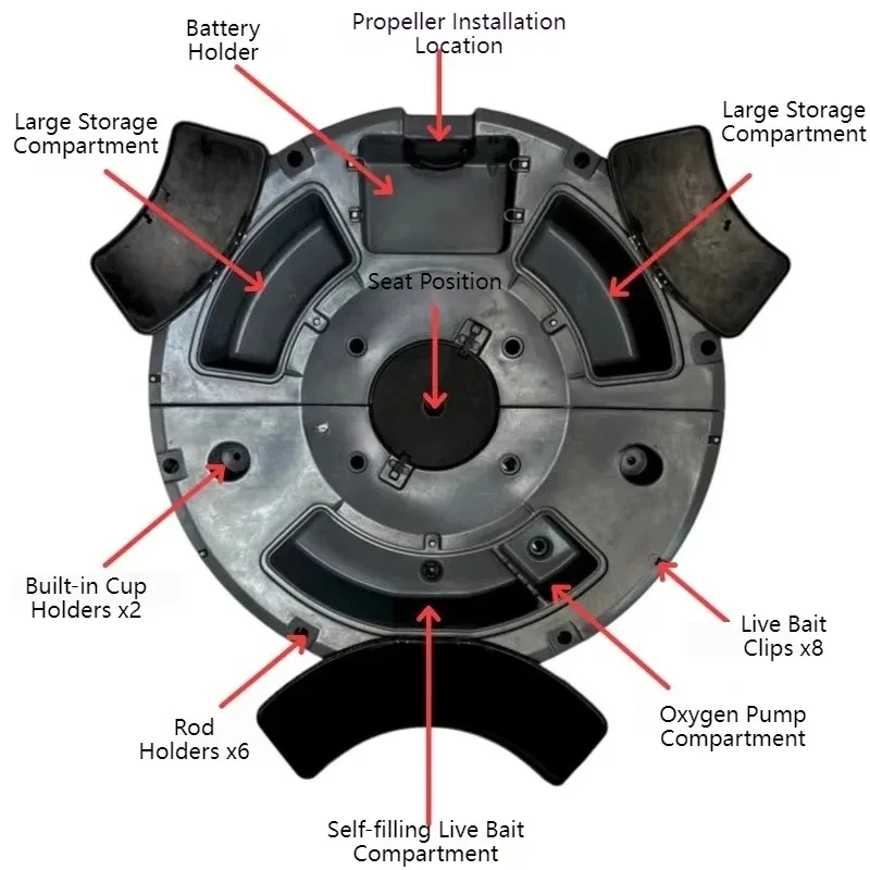 

Professional 360 Degree Rotomolding Kayak Mould Portable Splicing Style Fishing Boat for 1 Person New Condition