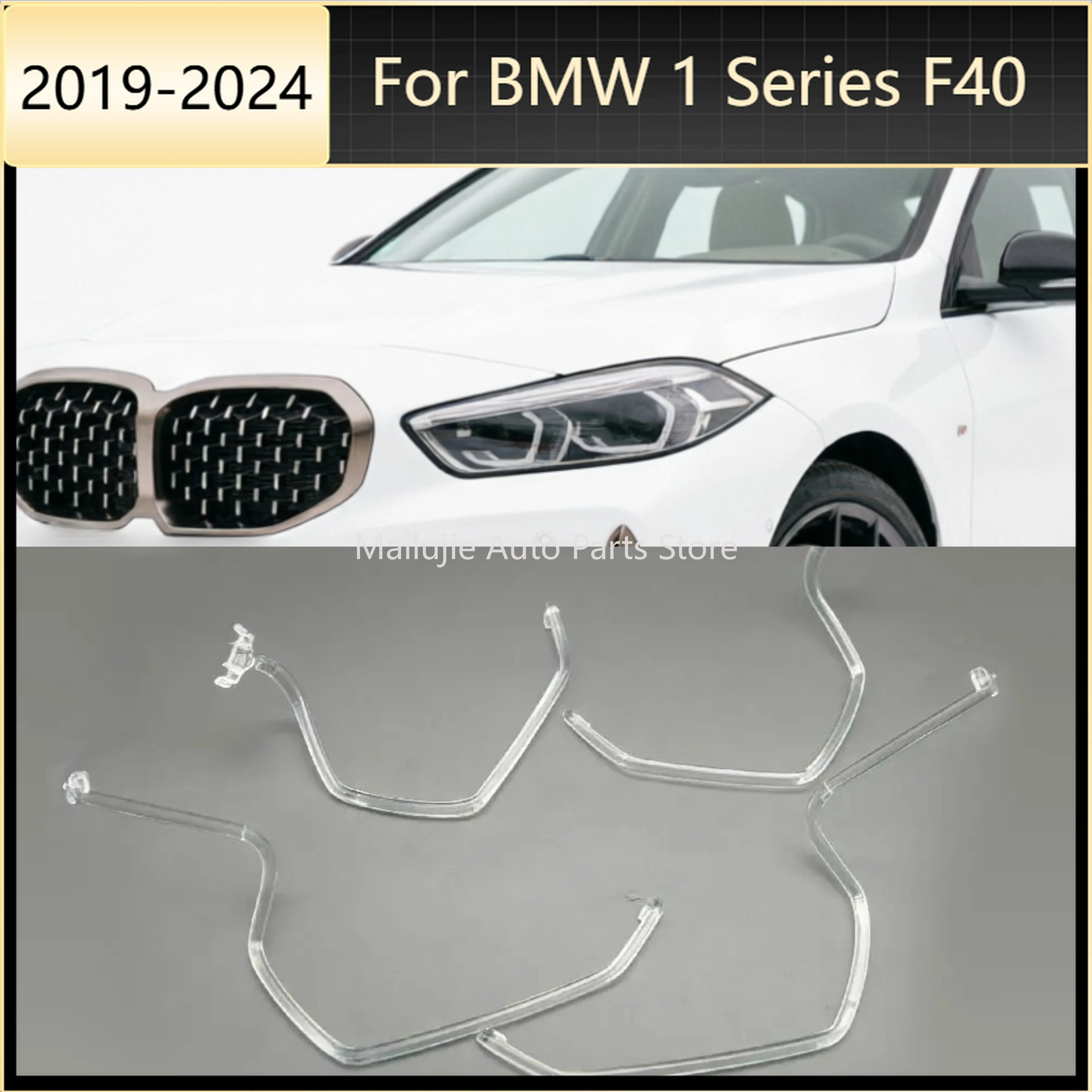 

For 2019 2020 2021 2022 2023 2024 BMW 1 Series F40 LED DRL Headlight Light Guide Strip Daytime Running Light Acrylic Tube