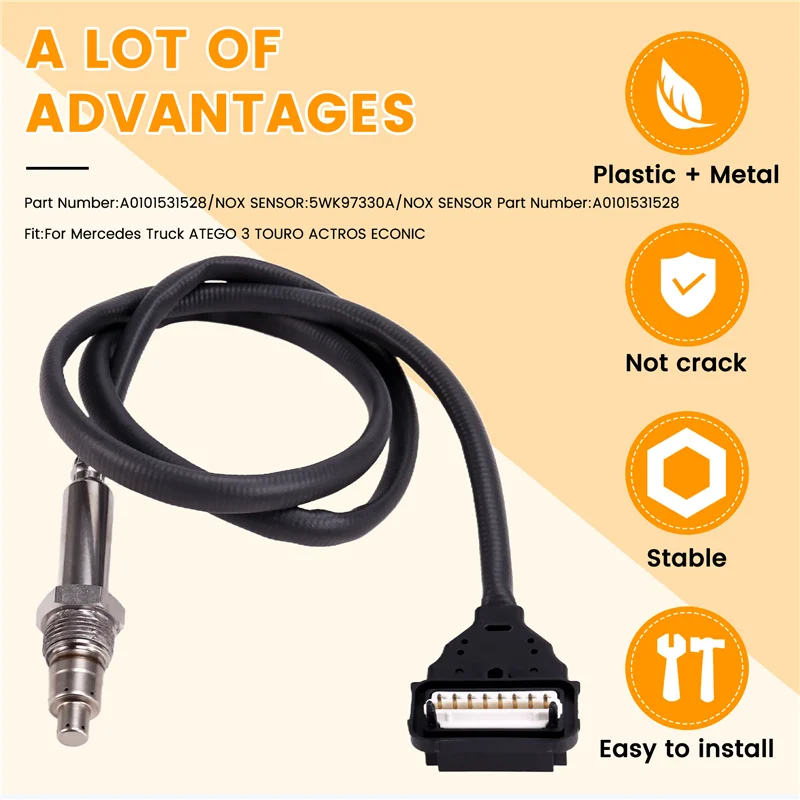 

A02Q-5WK97330A Датчик азота и кислорода для Mercedes Benz Truck Atego 3 Touro Actros Econic A0101531528
