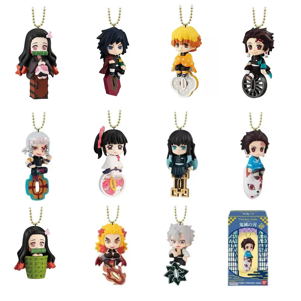 Genuine Scale Model Doll Pendant Demon Slayer Kamado Tanjirou Nezuko Tokitou Muichirou Action Figure Toys