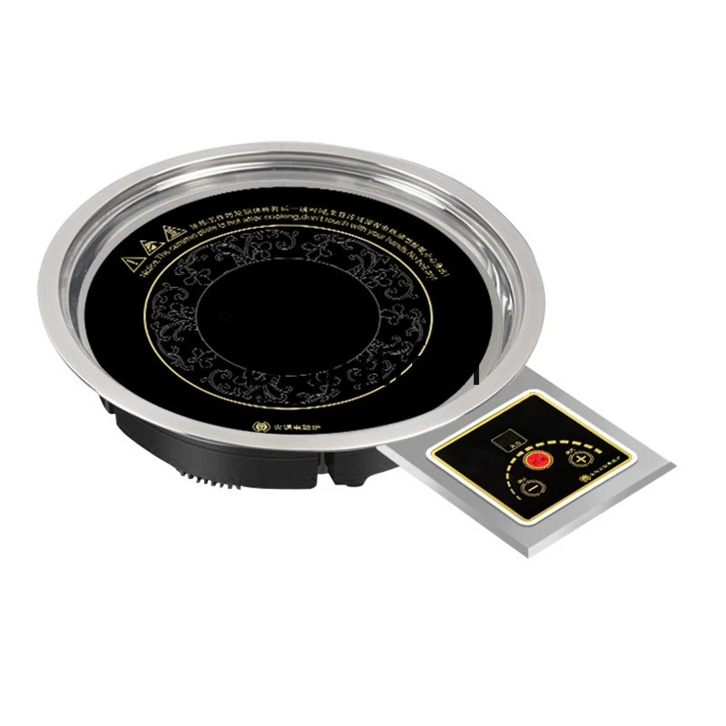 

Korean Style Hot Pot Gas to Induction Cooker Commercial Embedded Round